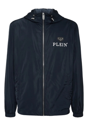 Philipp Plein logo-plaque hooded jacket - Blue