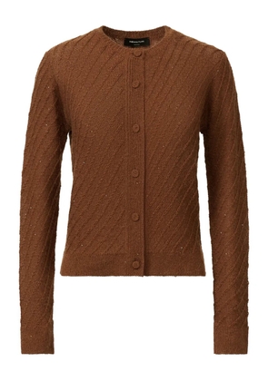 Fabiana Filippi sequin-embellished ribbed-knit cardigan - Brown