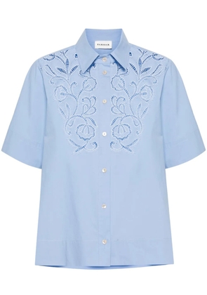 P.A.R.O.S.H. guipure-lace cotton shirt - Blue