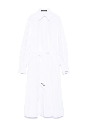 Karl Lagerfeld poplin midi dress - White