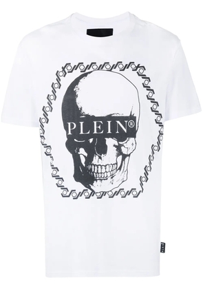 Philipp Plein graphic skull crew neck T-shirt - White