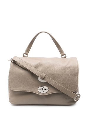 Zanellato stud -detail leather shoulder bag - Neutrals