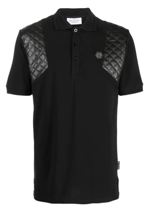 Philipp Plein Skull & Bones rhinestone-embellished polo shirt - Black