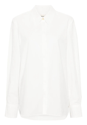 KHAITE pointed-collar cotton shirt - White