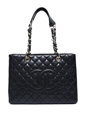 CHANEL Pre-Owned 2010-2011 GST quilted chain tote bag - Black