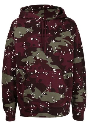 Maison Kitsuné camouflage pattern hoodie - Red