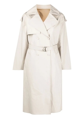 Yves Salomon silk belted trench coat - Neutrals