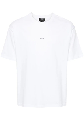 A.P.C. logo-print cotton T-shirt - White