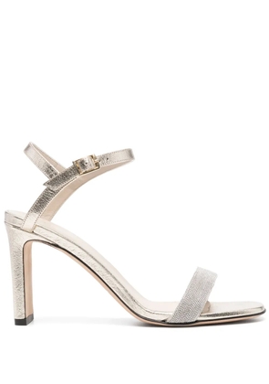 Fabiana Filippi 60mm bead-embellished leather sandals - Gold