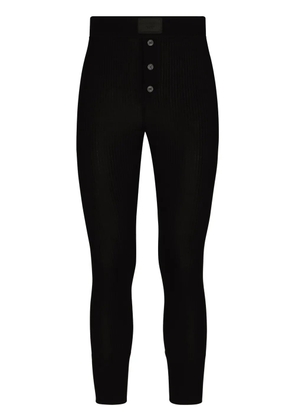 Dolce & Gabbana ribbed cotton leggings - Black