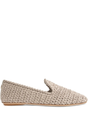 Moncler braided slip-on loafers - Neutrals