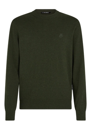 Karl Lagerfeld logo crew-neck sweater - Green