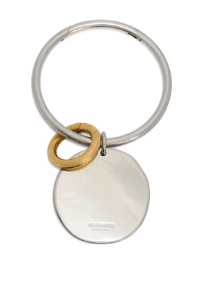 Jil Sander two-tone circular keyring - Silver