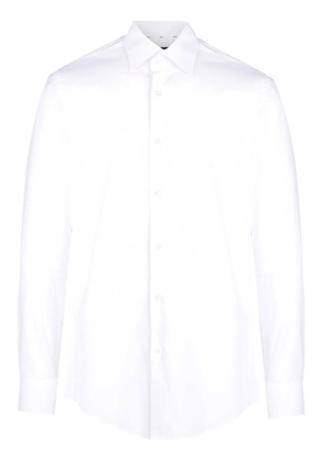 BOSS Hank long-sleeve cotton shirt - White