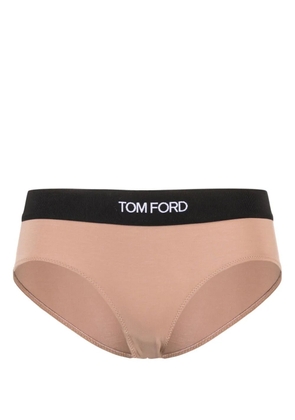TOM FORD Boy logo-waistband briefs - Neutrals