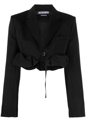Jacquemus La veste croissant cropped blazer - Black