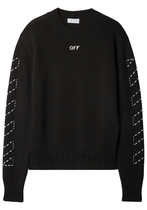 Off-White Arrows-embroidery crew-neck jumper - Black