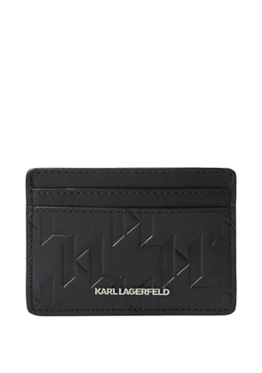Karl Lagerfeld K/Loom leather card holder - Black