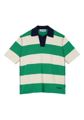 Sunnei striped polo shirt - Green