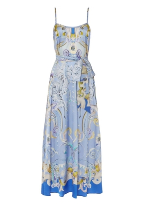 Temperley London Carline-print slip dress - Blue