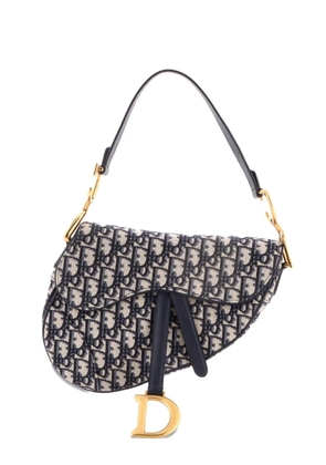 Christian Dior Pre-Owned Saddle Handbag Oblique Canvas Medium shoulder bag - Blue