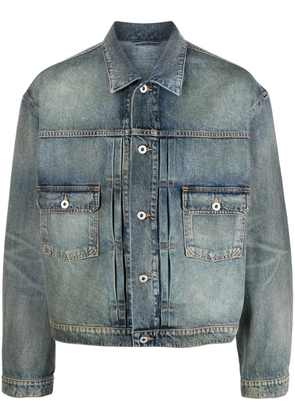 Kenzo panelled button-fastening denim jacket - Blue