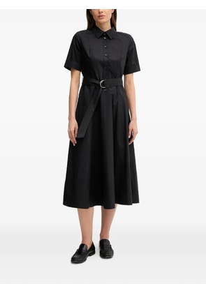 DKNY belted short-sleeve midi dress - Black