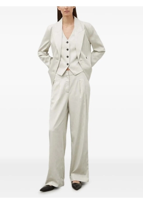 Bruuns Bazaar pinstripe double-breasted suit jacket - Neutrals
