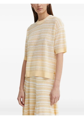 AERON striped short-sleeve top - Neutrals