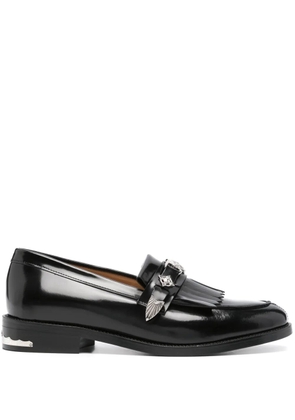 Toga Virilis stud-embellished leather loafers - Black