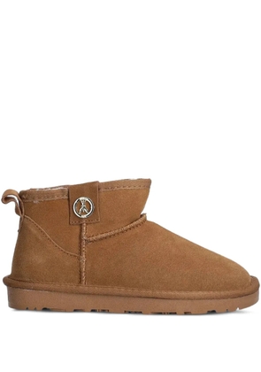 Patrizia Pepe logo-plaque ankle boots - Brown