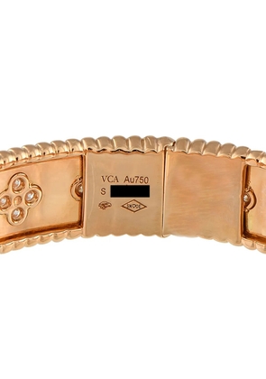 Van Cleef & Arpels Pre-Owned 18K rose gold Clovers diamond bracelet - Pink