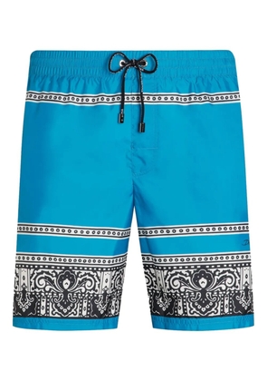 Dolce & Gabbana printed swim shorts - Blue