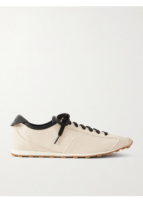 Jacquemus - Les Tennis Leather-trimmed Canvas Sneakers - Neutrals - FR36,FR37,FR38,FR39,FR40,FR41