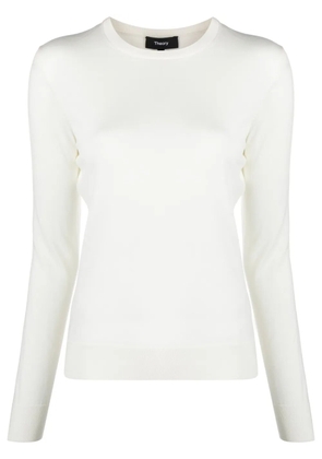 Theory long-sleeve wool jumper - White