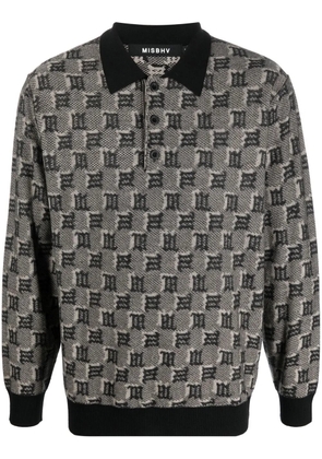 MISBHV logo-jacquard polo jumper - Black