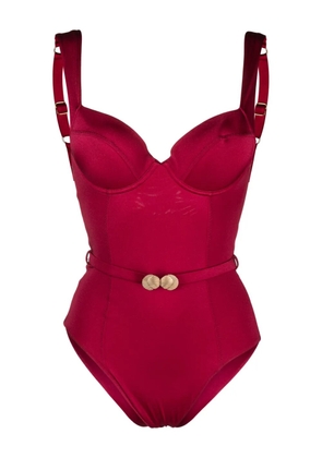 Noire Swimwear corset-style swimsuit - Pink
