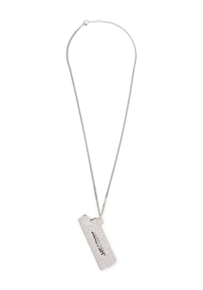AMBUSH pave lighter case necklace - Silver