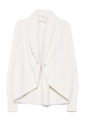 Alberta Ferretti shawl-collar cardigan - Neutrals