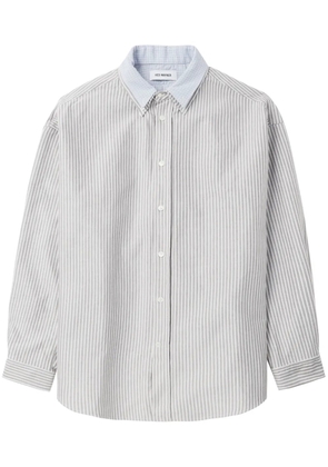 Hed Mayner striped cotton shirt - Grey