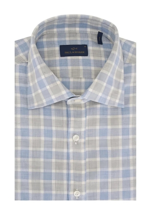 Paul & Shark checked long-sleeved shirt - Blue