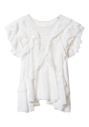 MARANT ÉTOILE Nalou ruffled top - White