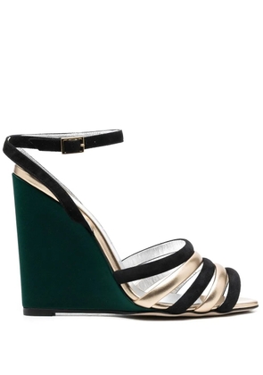 La DoubleJ Tones 135mm wedge sandals - Green