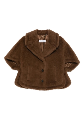Max Mara Corvino teddy-textured jacket - Brown