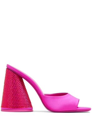 The Attico Luz 105mm rhinestone-embellished leather sandals - Pink