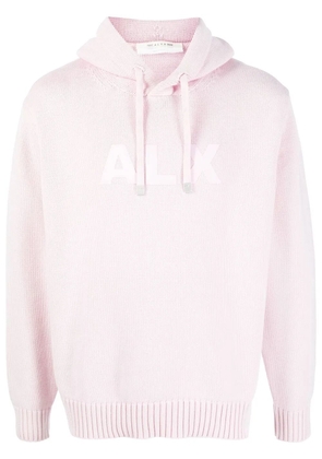 1017 ALYX 9SM logo-print knitted hoodie - Pink