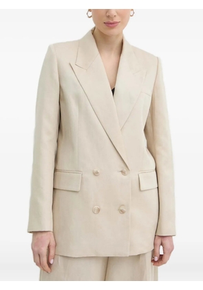 IVY OAK double-breasted peak-lapel blazer - Neutrals