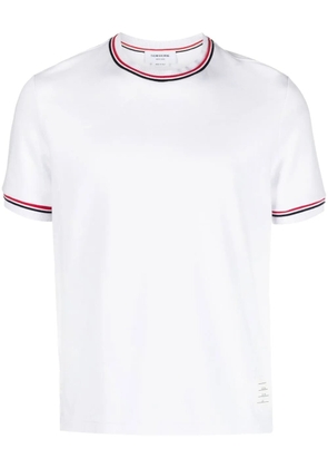 Thom Browne logo-patch crew neck t-shirt - White