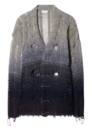 Off-White distressed mohair cardigan - Grey