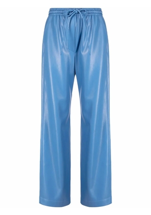 Nanushka faux-leather drawstring-waist trousers - Blue
